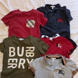 Lot Of Boys Burberry Polos And Tees
